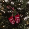 Red & White Mitten Ornaments