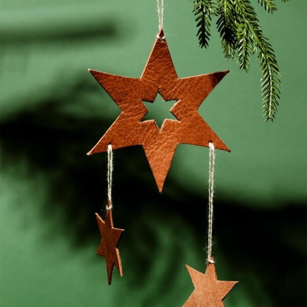 Starlight Leather Christmas Ornaments